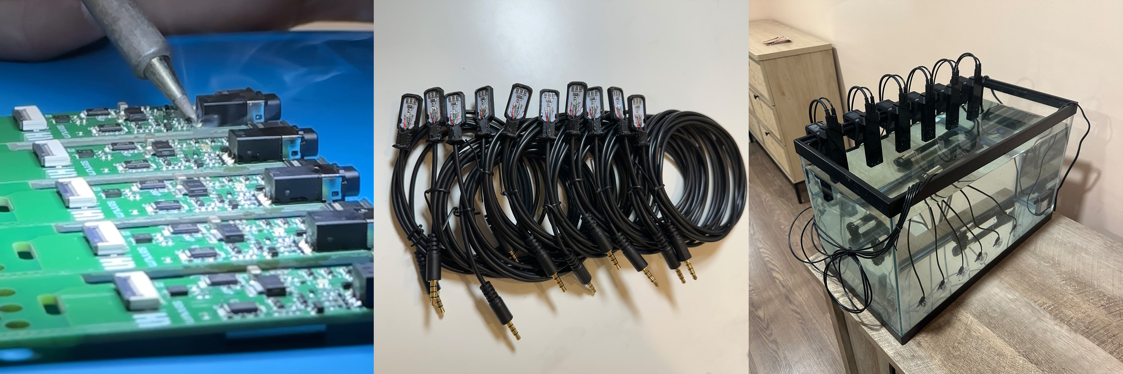 Senrium H1 units on a production or test bench